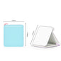Zonyin Pink Purple Blue Macron Color Pu Leather Folding Makeup Mirror Portable Travel Standing Desktop Vanity Cosmetic Mirrors