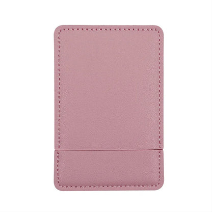 Zonyin Custom Personalized Logo High Quality White Rectangle Pu Leather Pocket Mirror Small Travel Makeup Mirror with Pu Bag