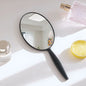 Zonyin Custom Logo Plastic Oval Handle Makeup Mirror Abs Material Cosmetic Hand Mirror Portable Hand Held Mirrors for Travel