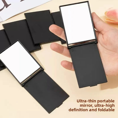 Zonyin Portable Square Folding Makeup Mirror Girls Cute Mini Pocket Mirror Flip Flap Cosmetic Mirror for Purse Travel