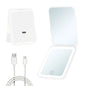 Zonyin Wholesale Portable Travel LED Light Makeup Mirror 1x/2x Magnifying USB Rechargeable Pocket Mirror for Customized Logo