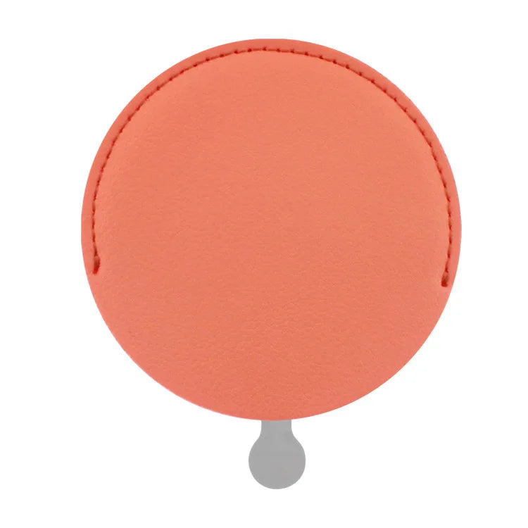 Zonyin Wholesale Cheap Gold Round Pull-out Makeup Pocket Mirror Private Label Pu Leather Metal Mirror for Travel