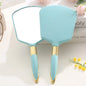 Zonyin Promotion Retro Plastic Round Handheld Cosmetic Mirror Custom Private Label Portable Square Makeup Mirror with Handle