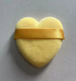Zonyin Wholesale Powder Puff Custom Logo Soft Velour Cosmetic Puffs Pink Heart Powder Puff