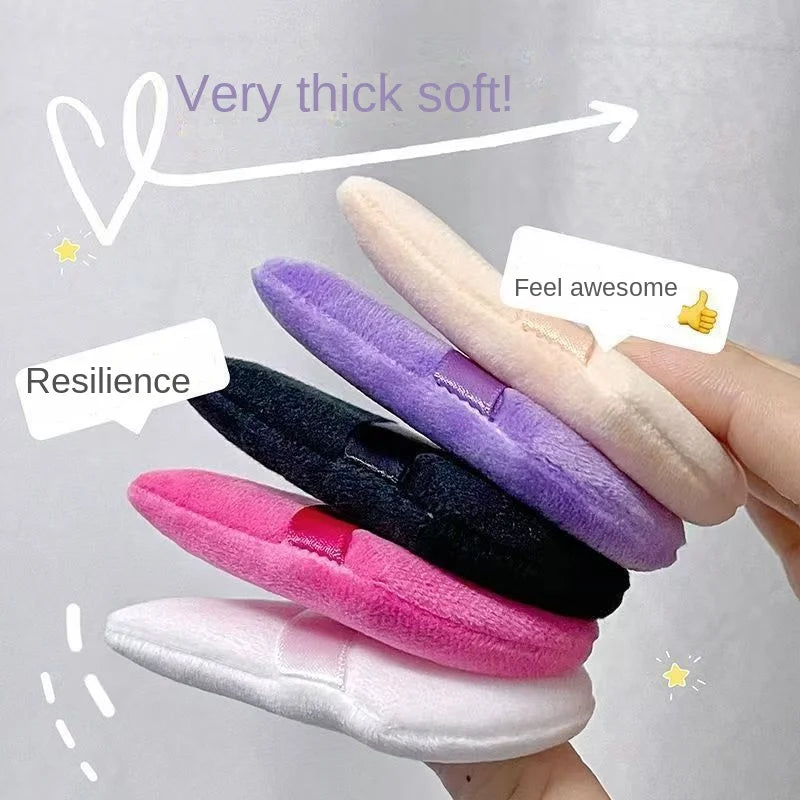 Wholesale Custom Logo Beauty Tool Cotton Makeup Setting Powder Puffs Velvet Cosmetic Puff Face Soft Velour Triangle Powder Puffs
