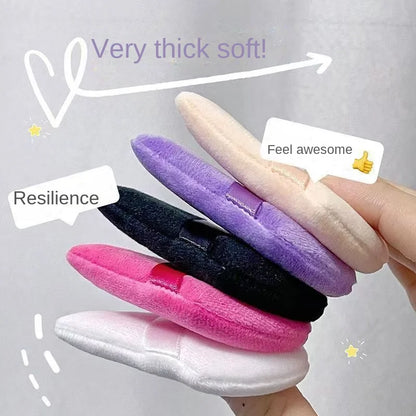 Wholesale Custom Logo Beauty Tool Cotton Makeup Setting Powder Puffs Velvet Cosmetic Puff Face Soft Velour Triangle Powder Puffs