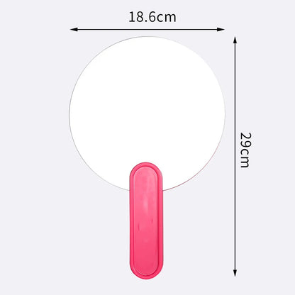 Zonyin Custom Logo Handheld Makeup Mirror Portable Large Plastic Frameless Travel Cosmetic Mirror Personalized Wholesale