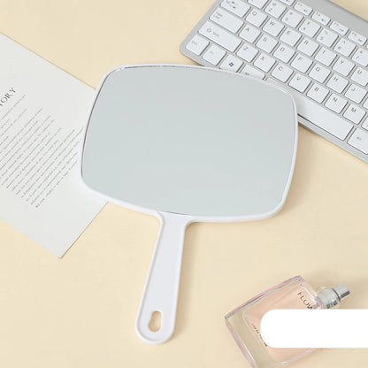 Zonyin Wholesale High Quality Custom Logo Salon Handheld Cosmetic Mirror Large ABS Plastic Hand Barber Hair Care Makeup Mirror