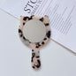Zonyin Custom Logo Portable Cat-Shape Handheld Makeup Mirror Acetate Handle Small Cute Cosmetics Mirror for Women's Travel Use