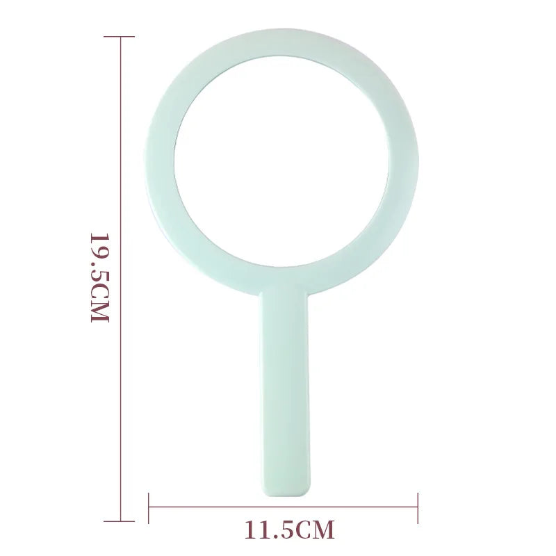 Zonyin Plastic Round Customized Logo Small Portable Makeup Mirror New Design Round Handheld Travel Mirror with Personalization