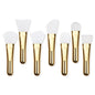 Single Beauty's Colorful Silicone Disposable Vegan Clay Mask Brush Synthetic Hair Fan Brush for Cheek Use with Concealer