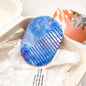 Zonyin Portable Oval Marble Makeup Mirror with Comb Foldable Rotating Cosmetic Pocket Mirror Hairbrush Combo Travel Mini Purse