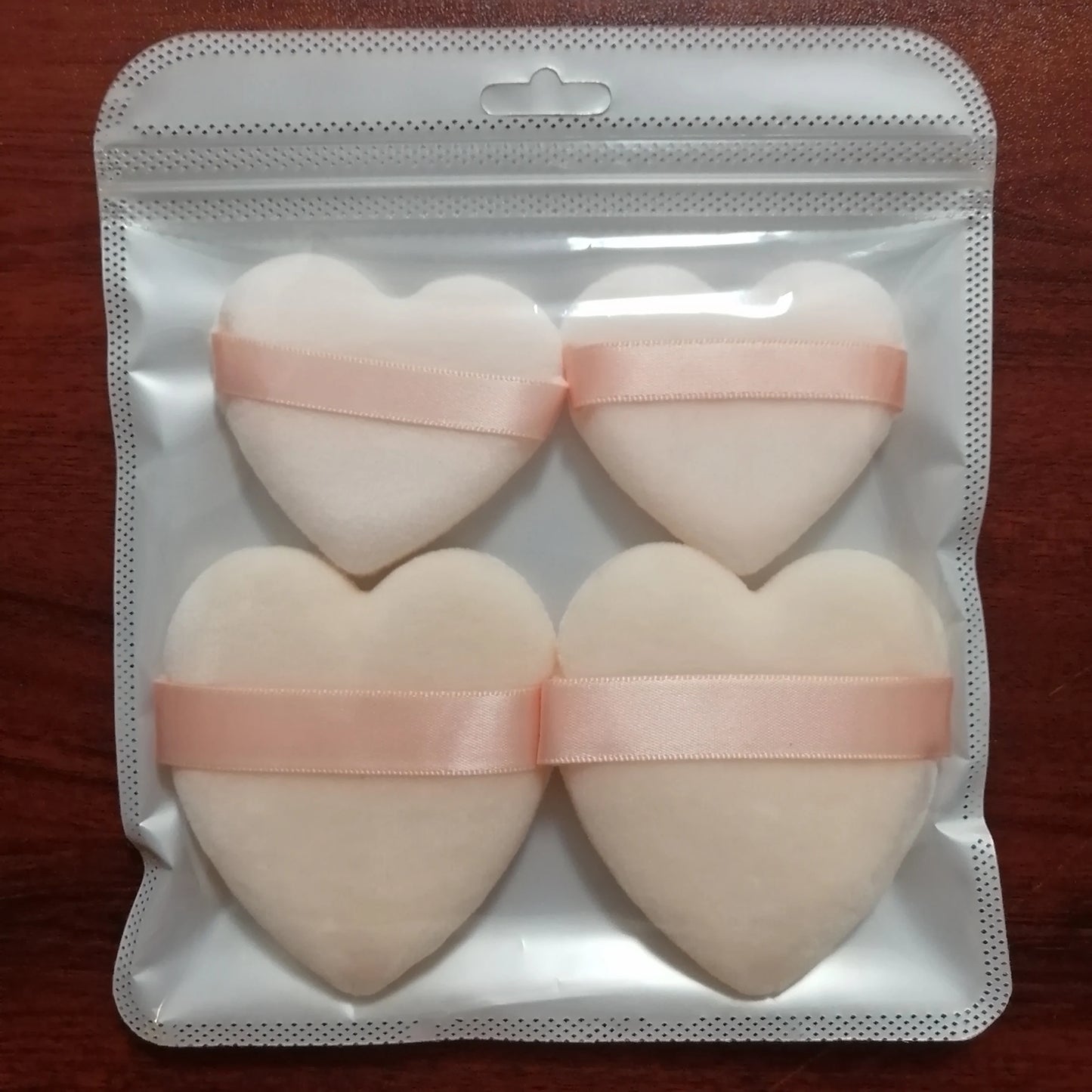 Zonyin New Arrival Small Big Pink Heart Shaped Soft Velvet Powder Puff for Make up