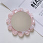 Zonyin Promotion High-End Portable Mini Makeup Mirror Compact Retro Acetate Plate Sunflower Custom Logo Pocket Mirror for Girls