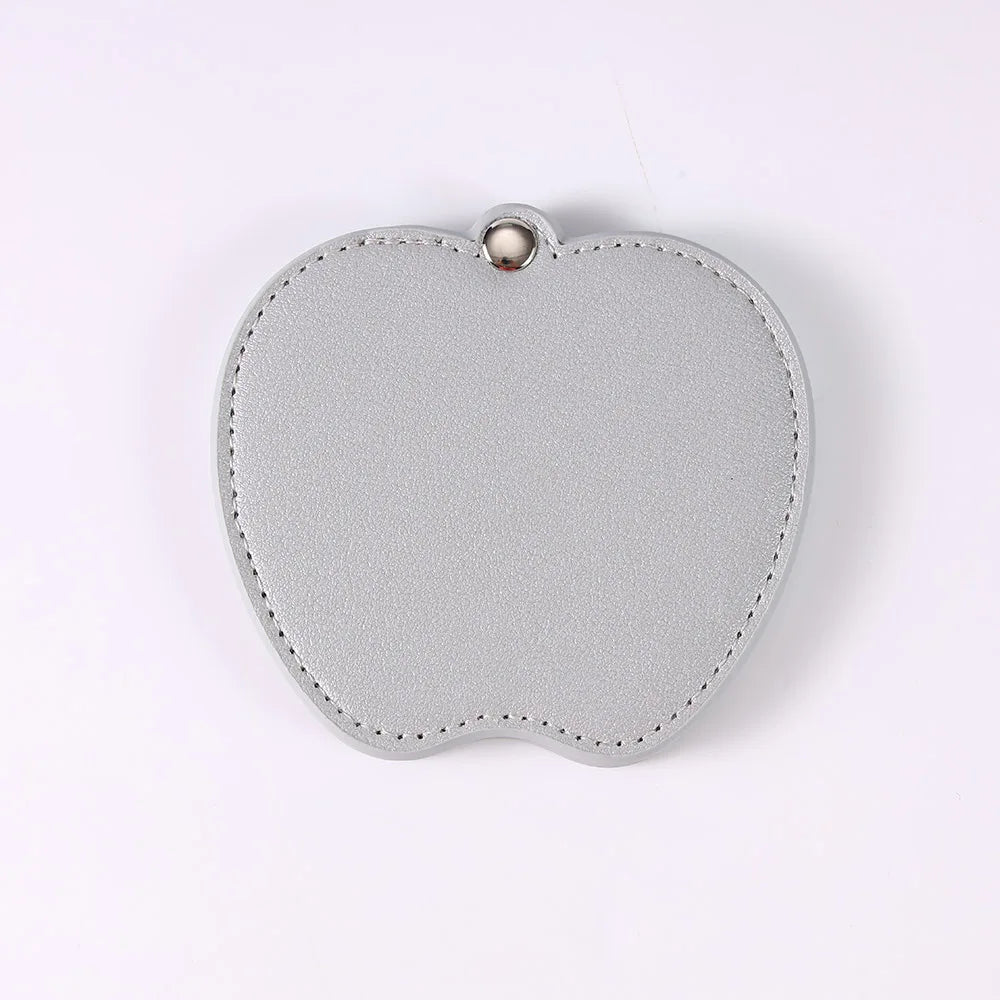 Zonyin Wholesale Gold Silver Apple Designed Travel Makeup Mirror Custom Logo Portable Small Pocket Mirrors for Christmas Gifts