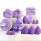 20pcs/set Wholesale Dual-Sided Soft Puffs Reusable Cosmetic Wrist Straps Facial Cleansing Set Washable Hair Bands Makeup Remover