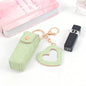 Zonyin New Arrive Pu Leather Small Makeup Mirror Mini Portable Leather Lipstick Holder Keychain for Women's Handbag Accessory