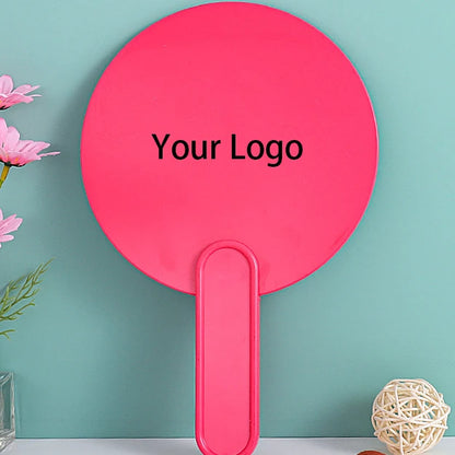 Zonyin Custom Logo Handheld Makeup Mirror Portable Large Plastic Frameless Travel Cosmetic Mirror Personalized Wholesale