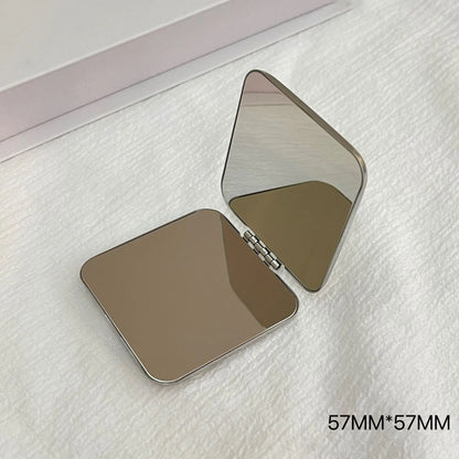 Zonyin New Heart Shape Irregular Design Metal Foldable Mirror Portable Double-sided Small Mirror Promotion Gift for Modern