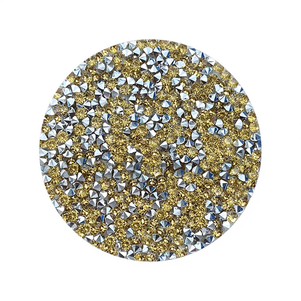 Zonyin Rhinestone Folding Makeup Mirror Crystal Double Sided Pocket Mirror Portable Round Compact Cosmetic Mirror for Wedding