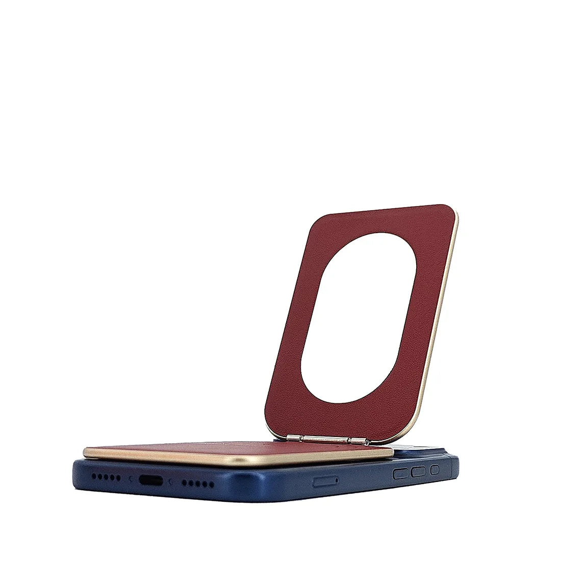 Zonyin Rotatable Magnetic MagSafe Makeup Mirror with Wallet for iPhone Foldable Pocket Mirror Compact Mirror Gift for Men Women