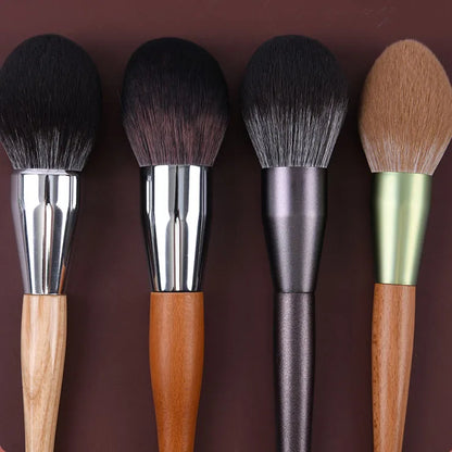 Zonyin Luxury Premium Professional Wood Powder Brush Big Loose Vegan Makeup Blusher Brush