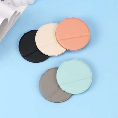 Zonyin High Quality HD Glass Round Desktop Pocket Mirror Foldable Pu Leather Compact Makeup Mirror for Travel