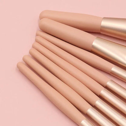 Zonyin 8pcs Travel Makeup Brushes Private Label High Quality Synthetic Mini Small Vegan Makeup Brush Set With Pu Bag