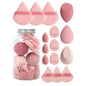 15-piece Mini Triangle Finger Makeup Puff Flocking Air Cushion Makeup Sponge Set Combination Beauty Soft Feature Blending Makeup