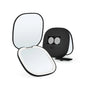 Zonyin Custom Square Dual-Sided LED Pocket Compact Mirror With 1X/5X Magnification Portable Travel Makeup Mirror with LED Lights