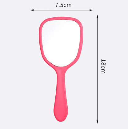 Zonyin Wholesale Cute Portable Hand Held Cosmetic Mirror Custom Logo Product Plastic Handheld Small Makeup Mirror for Beauty