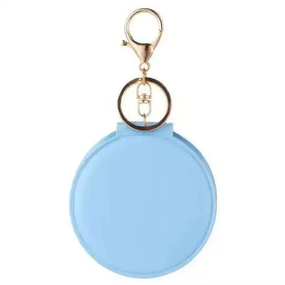 Zonyin Travel Round Compact Pocket Mirror Pink Promotion Cheap Custom Logo Hand Portable Folding Cosmetic Mirror for Keychain