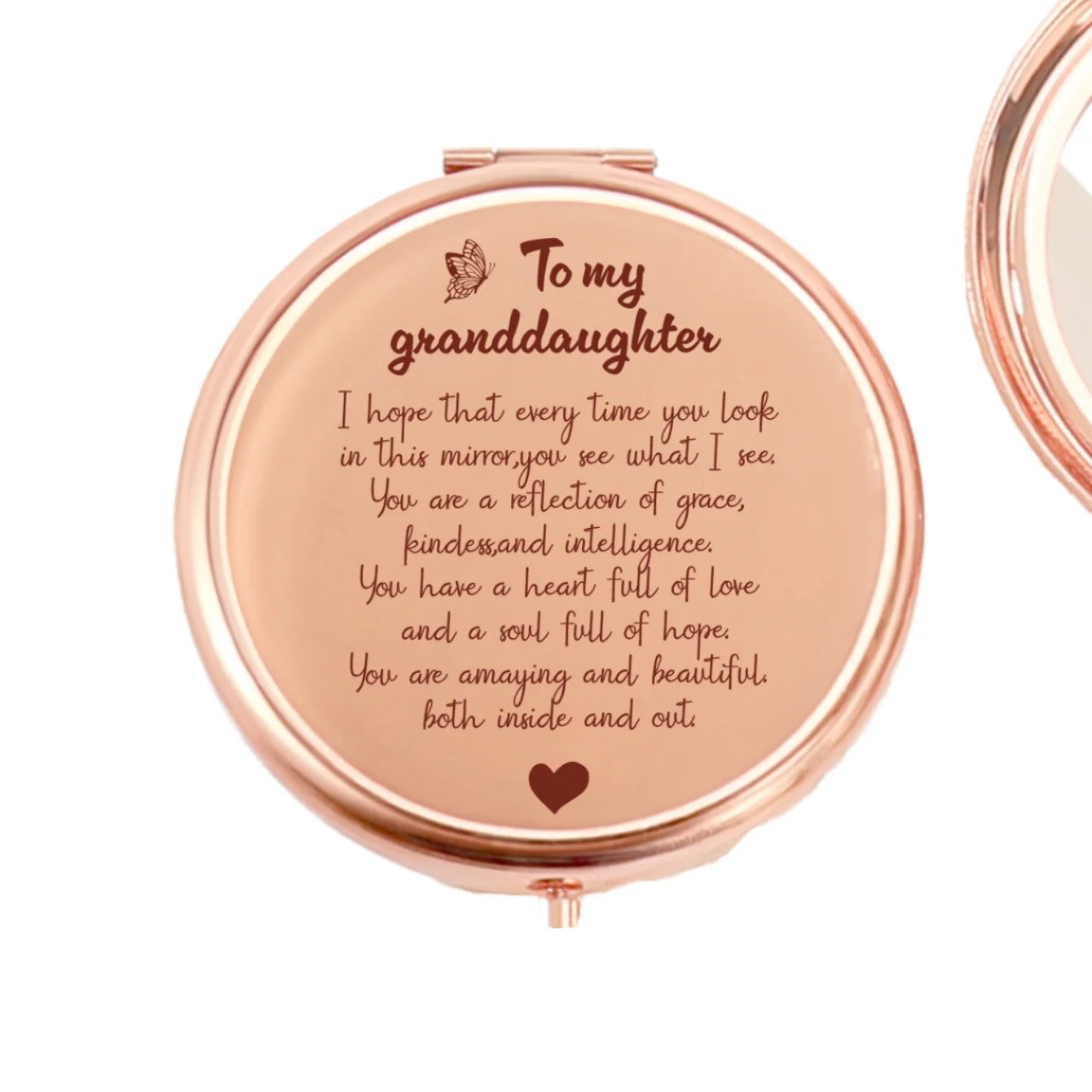 Zonyin Customizable 70mm Round Cosmetic Desktop Mirror Portable with Dual Sides and Magnifying Feature Small Size D-shaped