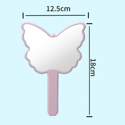 Zonyin Custom Logo Hand Mirror Cute Butterfly Shape Portable Cosmetic Mini Pocket Travel Mirror Personalized Feature