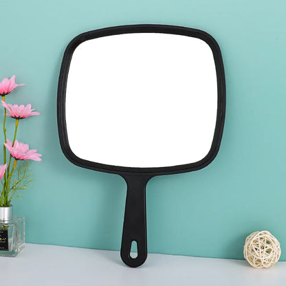 Zonyin Custom Large Size Plastic Handheld Cosmetic Mirror High Quality Big Handheld Mirror for Hair Beauty Salon