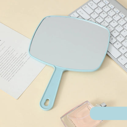 Zonyin Wholesale High Quality Custom Logo Salon Handheld Cosmetic Mirror Large ABS Plastic Hand Barber Hair Care Makeup Mirror