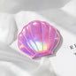 Zonyin Trendy Shell-Shaped Folding Double Sided Magnifying Travel Wholesale Beauty Cosmetic Mini Compact Pocket Mirror for Women
