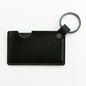 Zonyin Small White Rectangle Pu Leather Keychain Mirror Custom Private Logo Portable Travel Makeup Hand Pocket Mirror for Bag