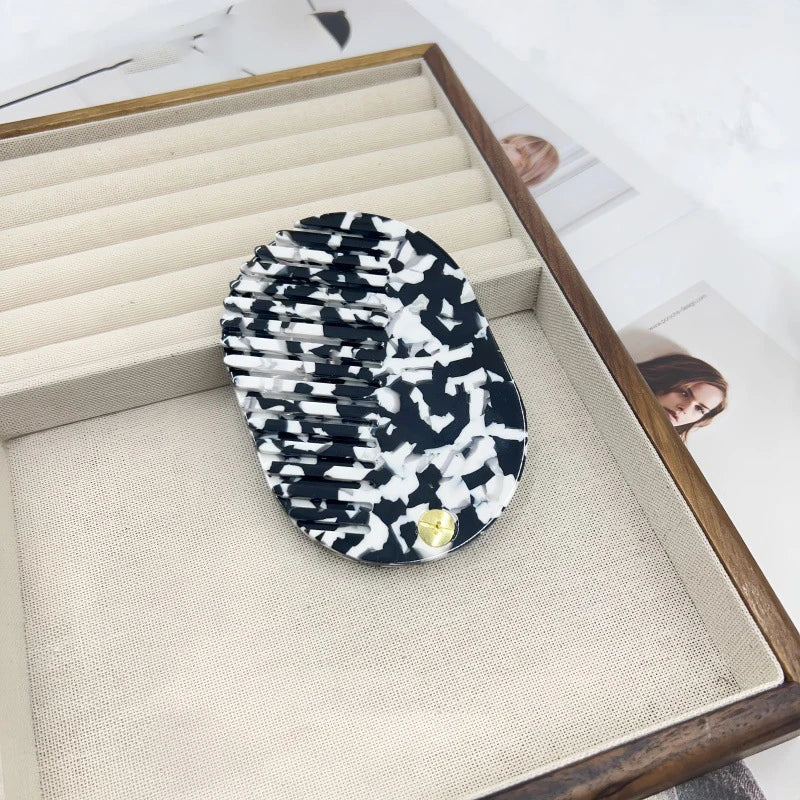 Zonyin Custom Logo High Quality Acetate Pocket Mini Cosmetic Mirror Portable Makeup Small Travel Mirror With Comb for Women