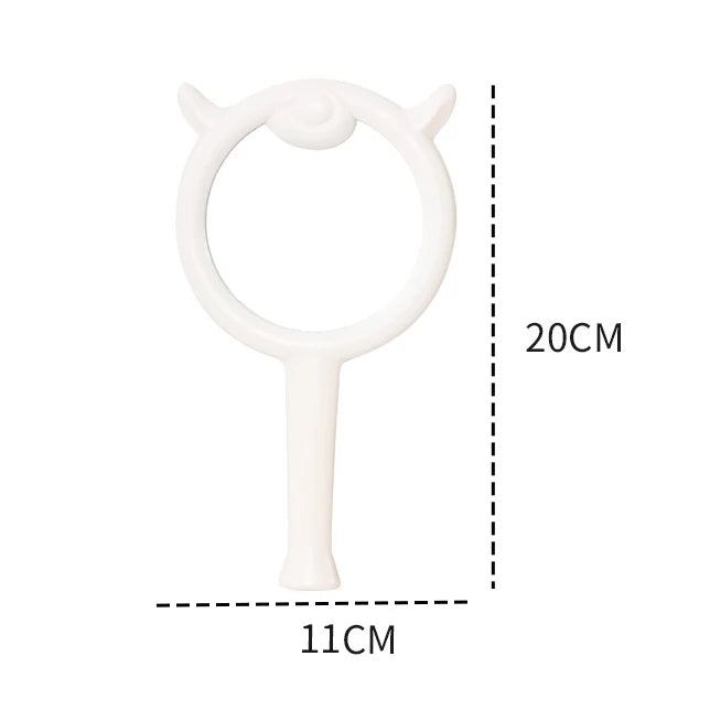 Zonyin Plastic Lamb-shaped Handheld Makeup Mirror Cute Cartoon Portable Girl Vanity Mirror Travel Cosmetic Mirror for Girls