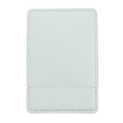 Zonyin Custom Personalized Logo High Quality White Rectangle Pu Leather Pocket Mirror Small Travel Makeup Mirror with Pu Bag