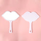 Zonyin Hot Sale Custom logo Large Handheld Mirror Lip Design Portable Plastic Personalized Hand Cosmetic Makeup Mirror for Girls