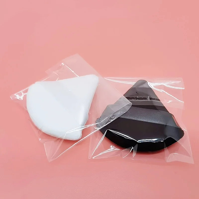 Zonyin Top Seller Triangle Powder Puff Makeup Sponge Soft Velour Cosmetic Puff Black Velvet Loose Powder Puffs for Face