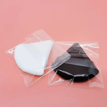 Zonyin Top Seller Triangle Powder Puff Makeup Sponge Soft Velour Cosmetic Puff Black Velvet Loose Powder Puffs for Face