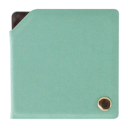 Zonyin Wholesale Square Yellow Rotatable Compact Mirror Custom Logo Pu Leather Cosmetic Mirror Pocket Mirror for Make up