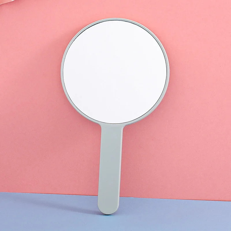 Zonyin Wholesale Custom Logo Plastic Handheld Vanity Mirror Custom Logo Small Round Pocket Makeup Mirror for Portable Travel