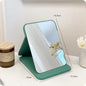 Zonyin Hot Sales Big Black White Pink Folding Travel Mirror PU Portable Adjustable Rectangular Large Vanity Mirror for Travel