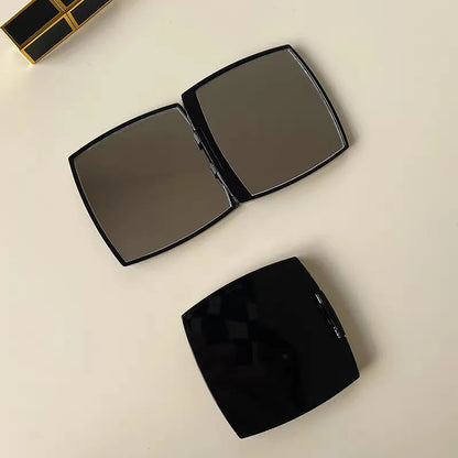 Zonyin Luxury Double-Sided Square Travel Cosmetic Mirror Handheld Pocket Mirror Personalized Makeup Mirror with Custom logo