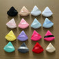 Zonyin Wholesale Cheap Washable Reusable Velvet Face Cosmetic Puffs Super Soft Nude Velour Triangle Powder Puff Cus
