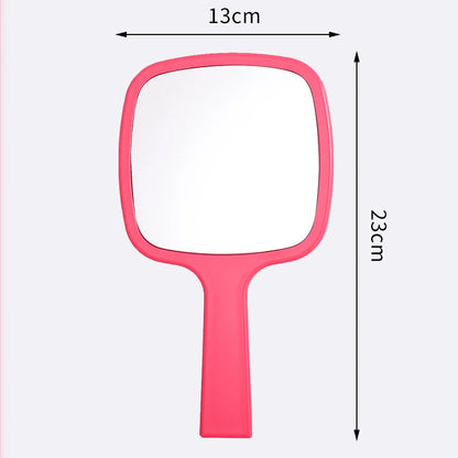 Zonyin Best Selling Large Square Hand Mirror Custom Logo Salon Barber Makeup Mirrors Handheld Mirror With Handle Makeup Tool